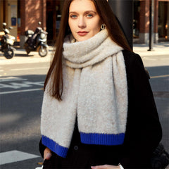 Women's Plush Knit Shawl for Winter Warmth