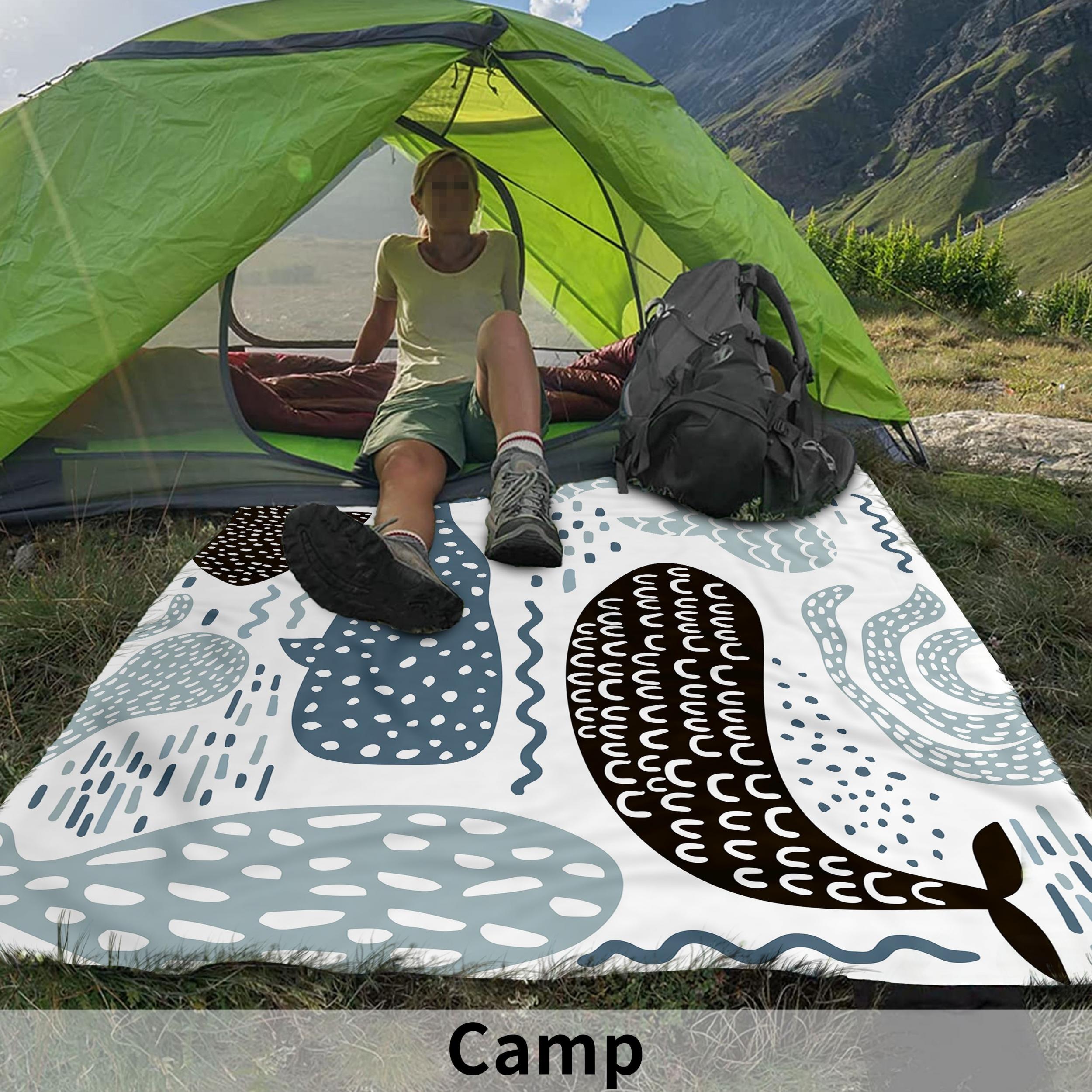 Marine Animal Print Picnic Mat Lightweight Waterproof Sandproof