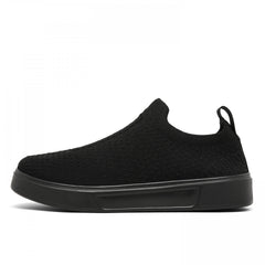 Solid Mesh Lightweight Woven Shoes Breathable Non Slip Running Shoes