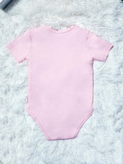 Cartoon Letter Print Short Sleeve Romper for Newborn Baby