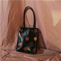 Japanese Pu Leather Small Flowers Messenger Bag Shoulder Bags