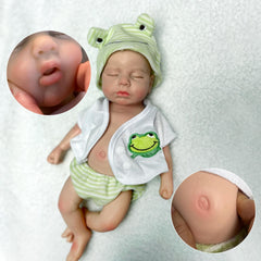 6inch Full Body Silicone Bebe Reborn Doll Lifelike Newborn Doll