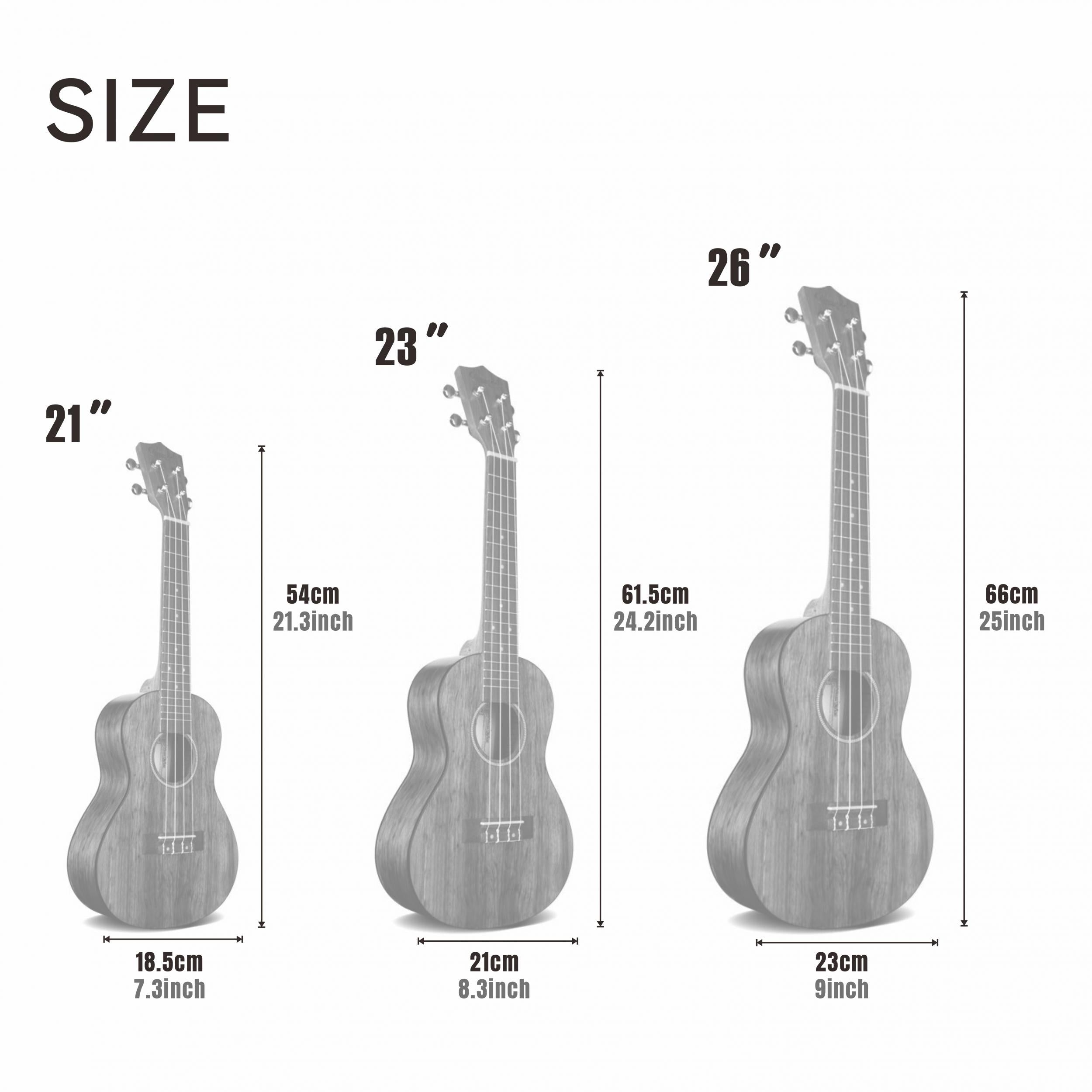 Camwood UKULELE Meranti Wood for Beginners 21 23 66 04 cm