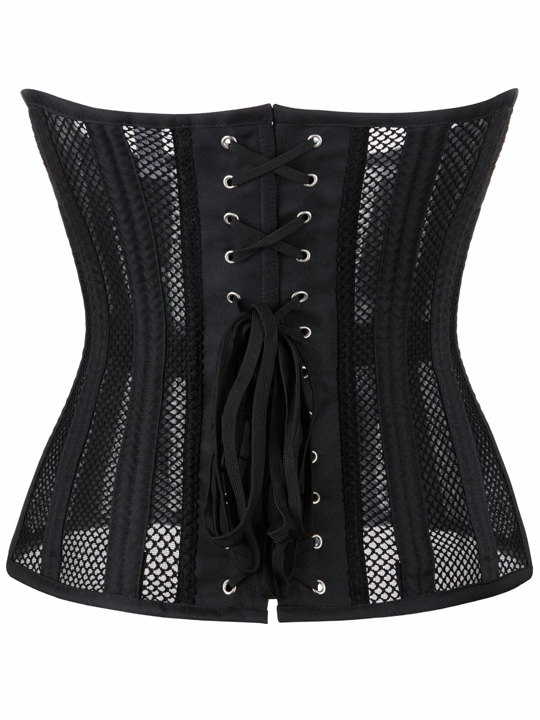 26 Steel Boned Plus Size Lace Up Corset Waist Training Shapewear