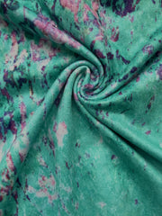 Floral Print V Neck Dress Plus Size Short Sleeve