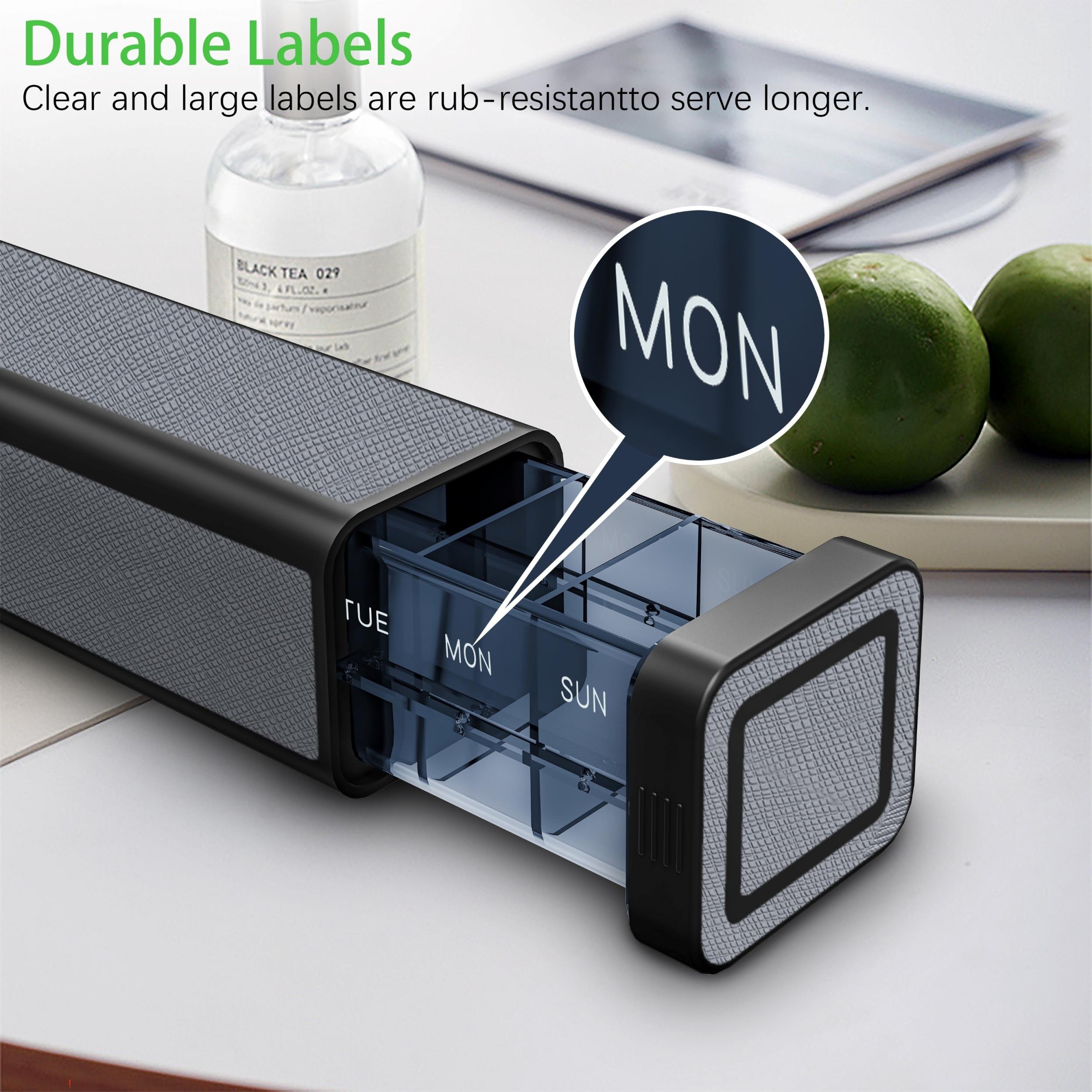 Portable 7 Compartment Pill Box Organizer