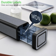 Portable 7 Compartment Pill Box Organizer