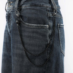 Men's Punk Hip Hop Skull Metal Waist Chain Pants Chain