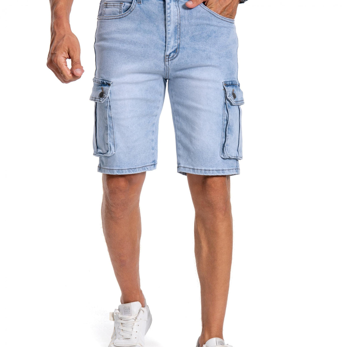 Men's Distressed Denim Shorts Street Style Casual Summer Wear