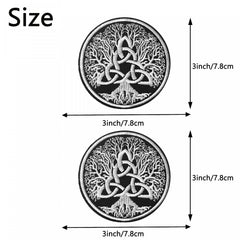 2pcs Tree Of Life Iron On Patches Sew On Embroidered Applique DIY Crafts