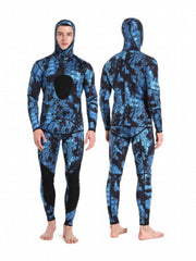 Men's Neoprene 3mm Hoodie Wetsuit Camo Mid Stretch Full Suit