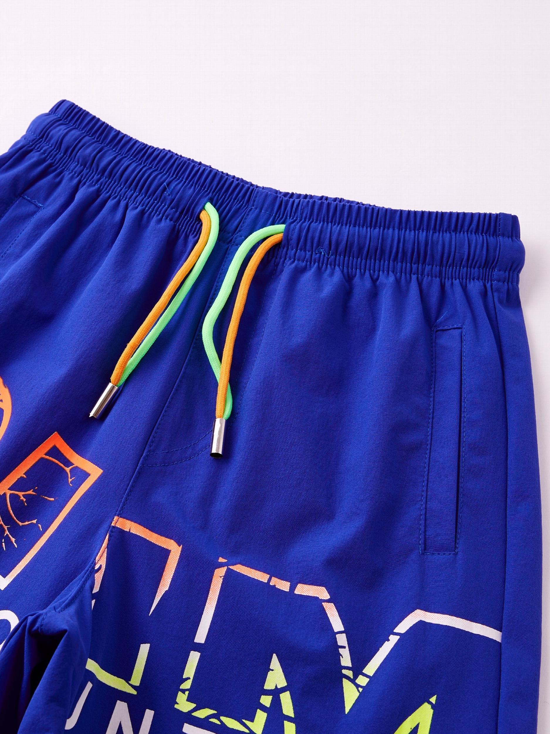 Boys Beach Shorts Quick Dry Drawstring Seaside Shorts