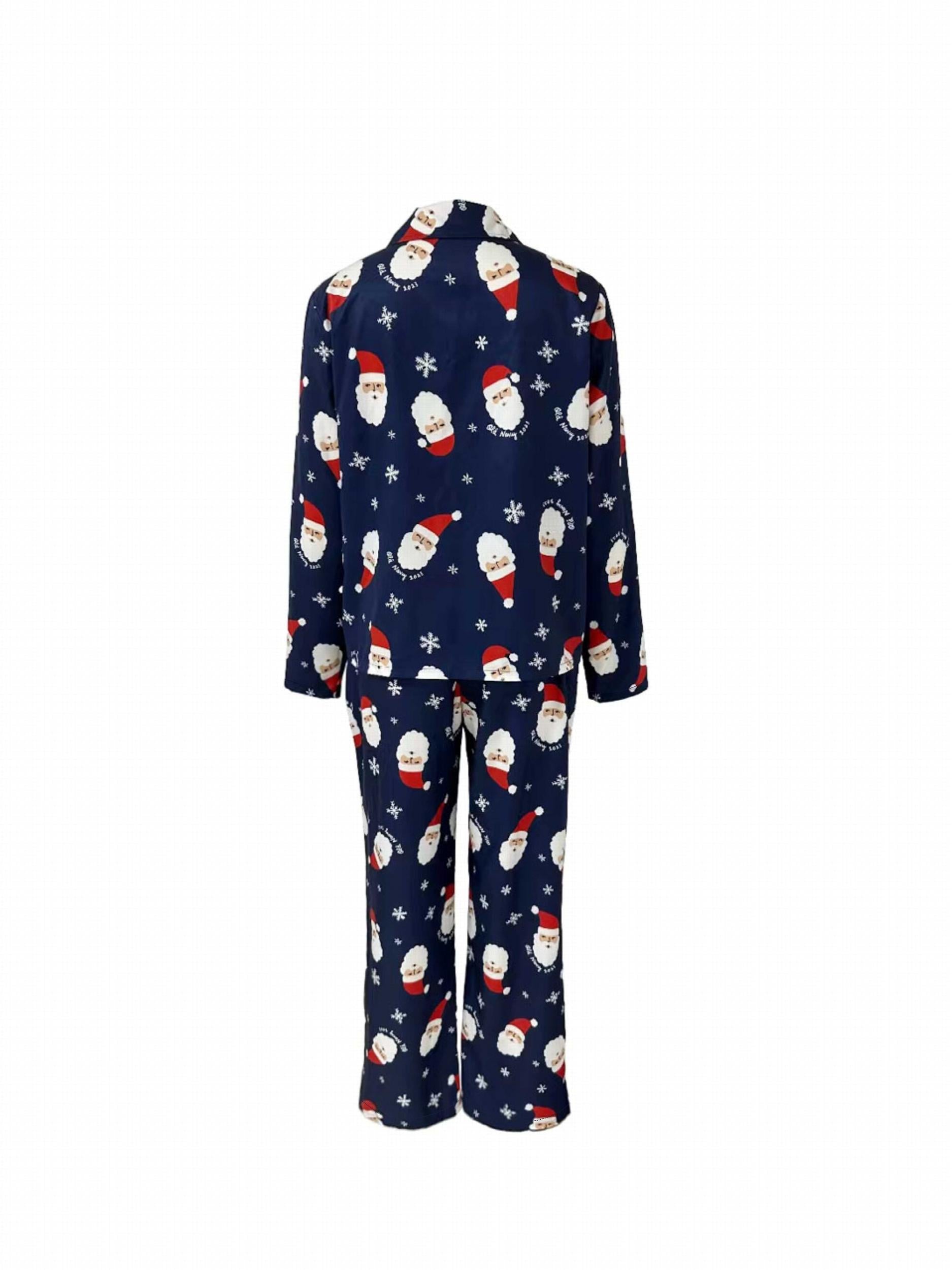 Christmas Lounge Set Long Sleeve Top & Pants Women's Sleepwear