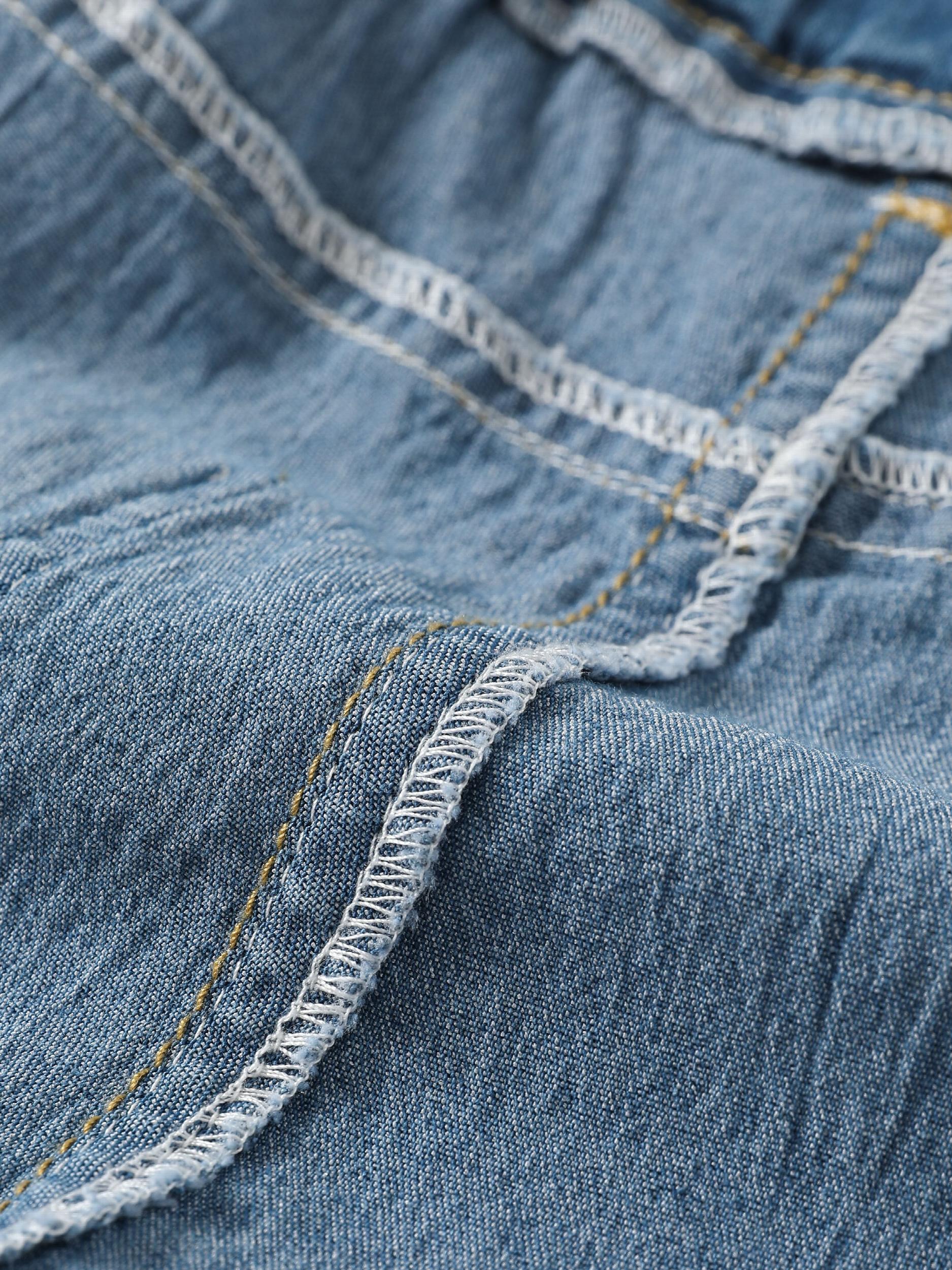Boys Summer Denim Shorts Elastic Waist Casual Stretch