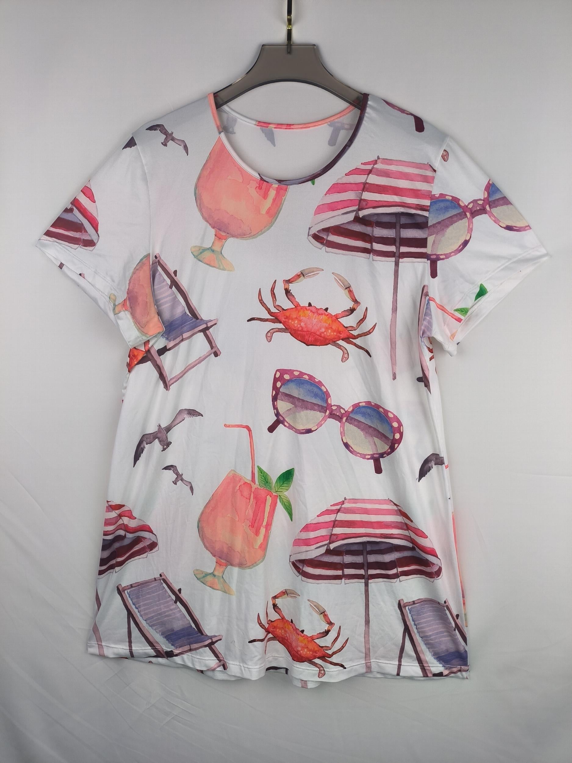  Beach Print Lounge Dress