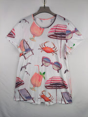  Beach Print Lounge Dress