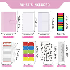Budget Binder Set with Pockets, Bags, Cards & Stickers