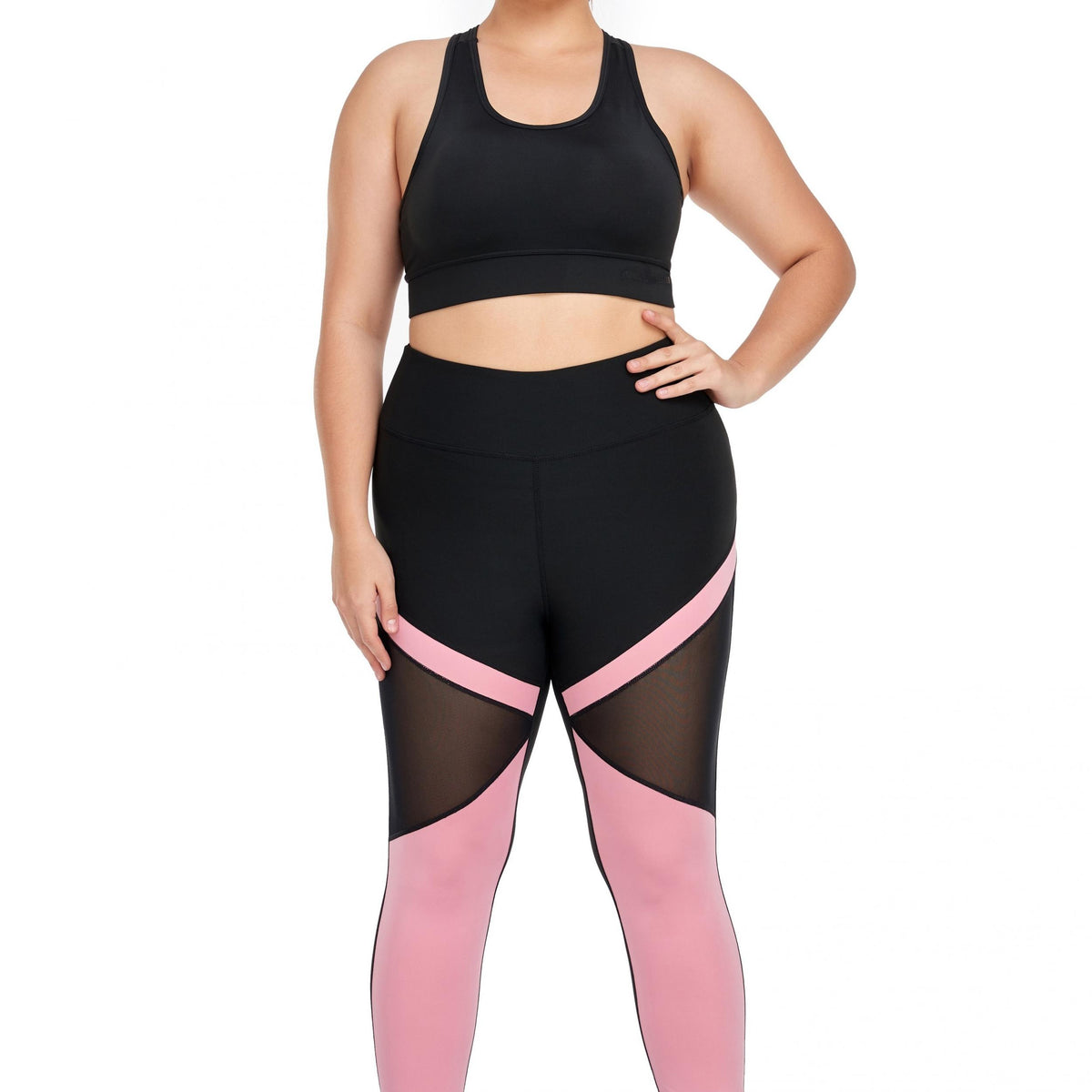  Colorblock Mesh High Rise Leggings