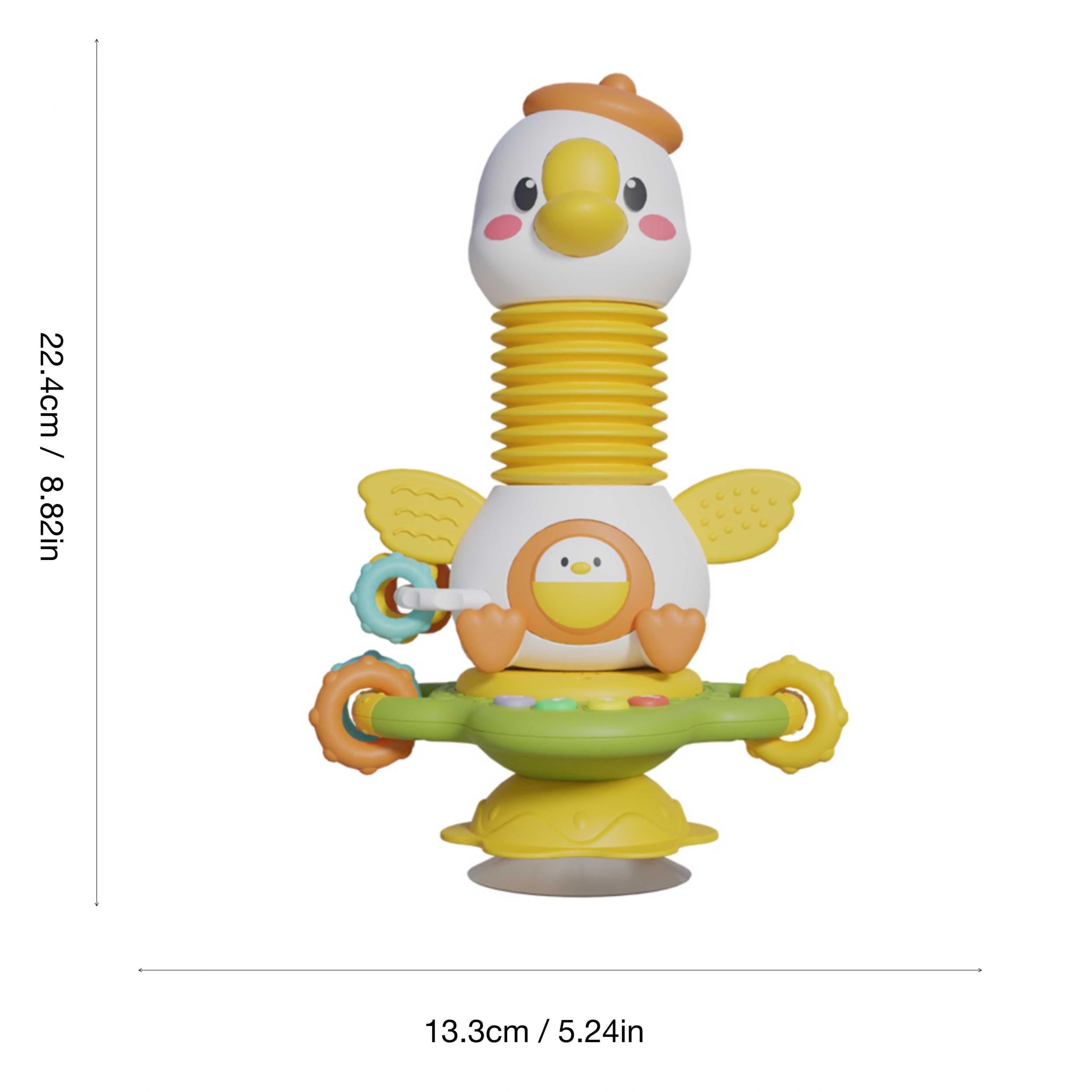 Baby High Chair Car Rattle Toys With Music Infant Suction Cup Table Toy