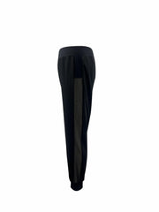  Solid Mesh High Stretch Tapered Leg Trousers