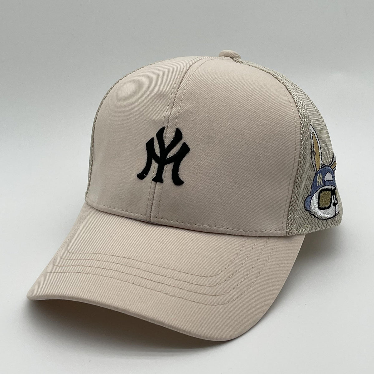 Rabbit Embroidery Trucker Hat Hip Hop Mesh Baseball Cap Unisex Sunshade Dad Hat