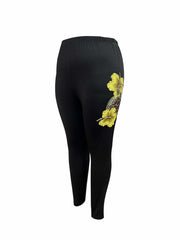  Floral Turtle Print High Rise Leggings