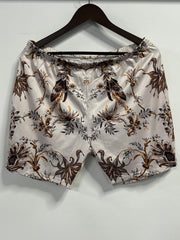  Plants Print Off Shoulder Top & Shorts Set