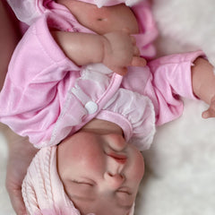 Realistic Silicone Reborn Youngsters Doll Lifelike Sleeping Girl Pink Onesie