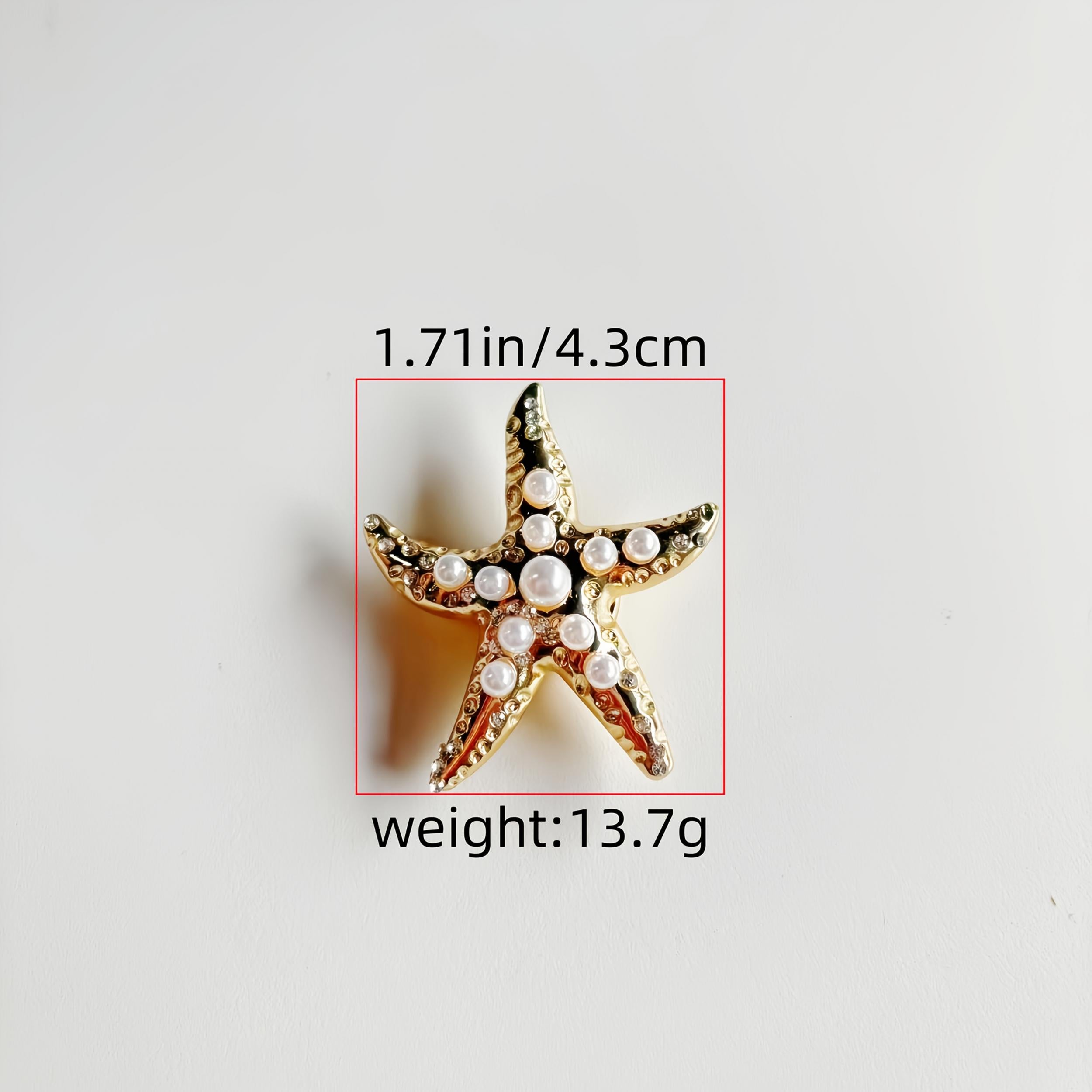 Starfish Rhinestone Decorative Buttons - Great for Men & Women's Clothing