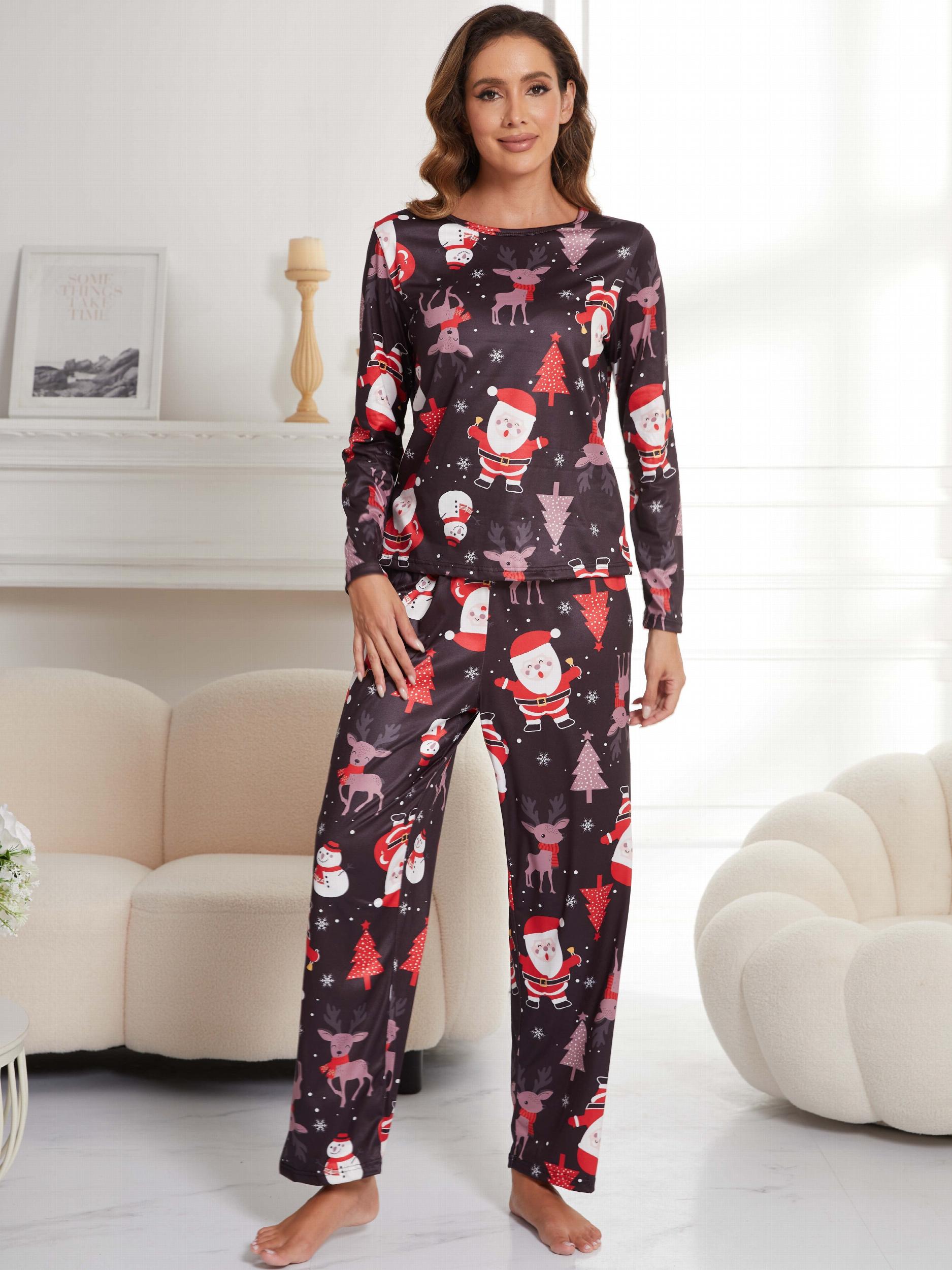 Christmas Lounge Set Long Sleeve Top & Pants Women's Loungewear