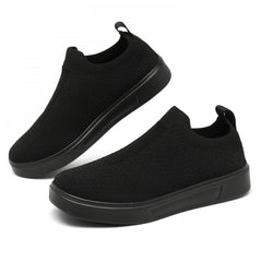 Solid Mesh Lightweight Woven Shoes Breathable Non Slip Running Shoes