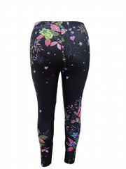  Casual Pants Women's Plus Floral & Animal Print Leggings