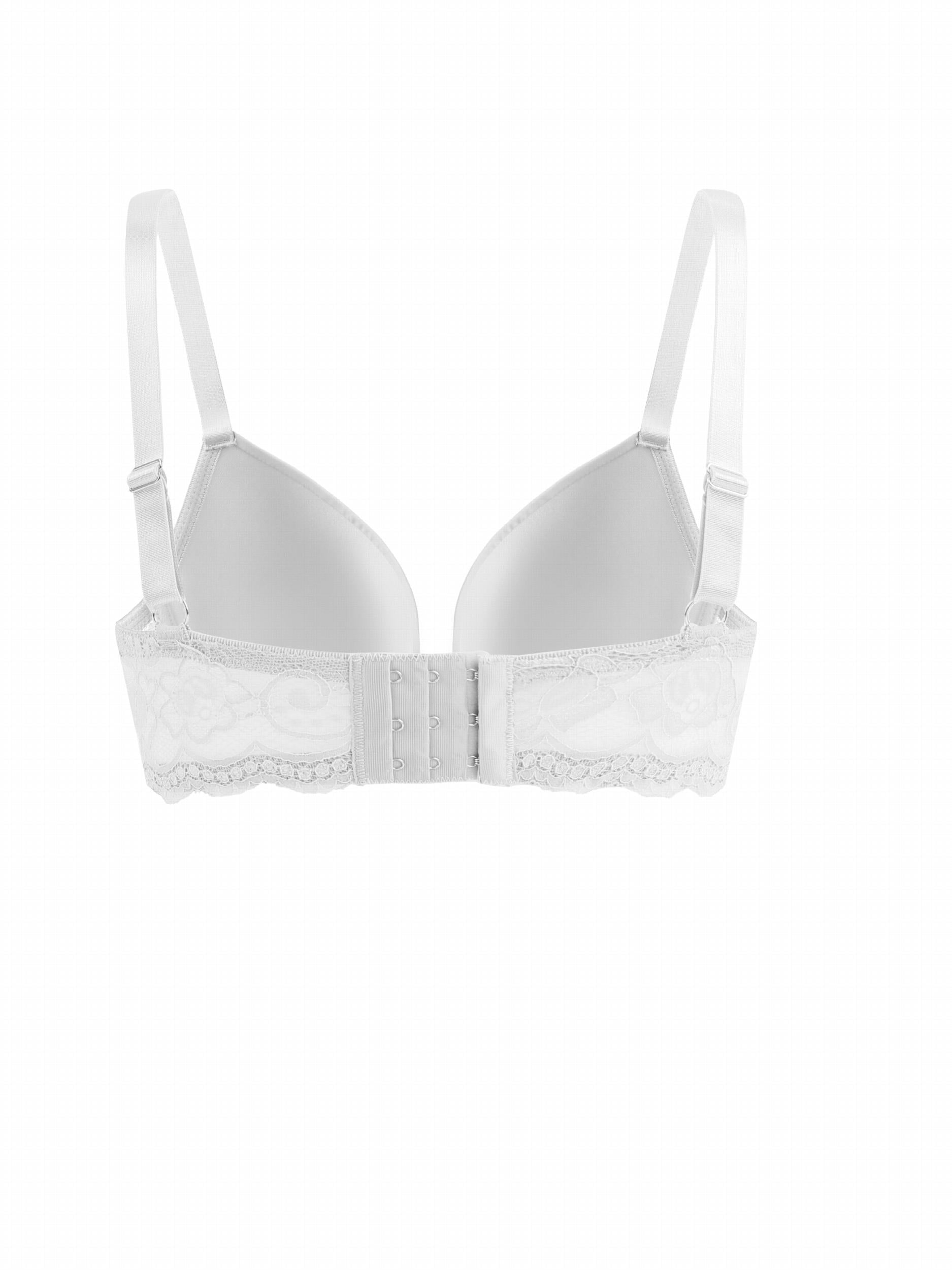  Bra Lace Bow Front Padded Full Cover Bralette