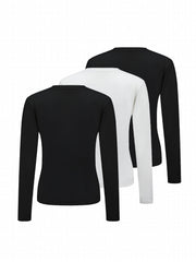 Women's Thermal Tops Long Sleeve Round Neck Base Layer