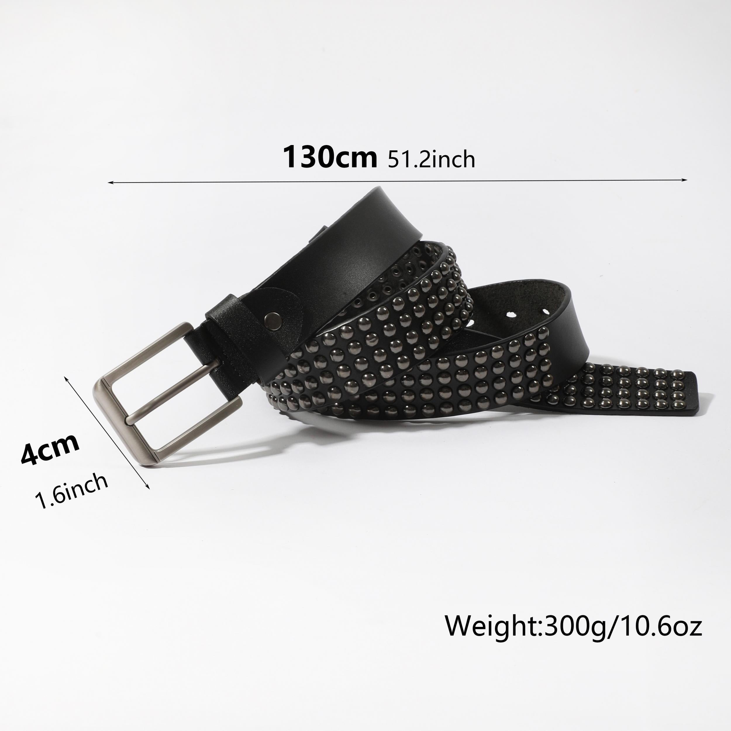 Men's PU Leather Punk Rivet Head Belt