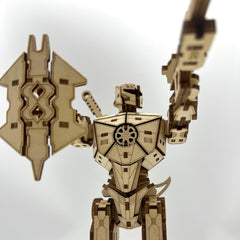 3D Wooden Puzzle Robot DIY Assembly Model Ages 14 Flexible Joints Basswood Gift