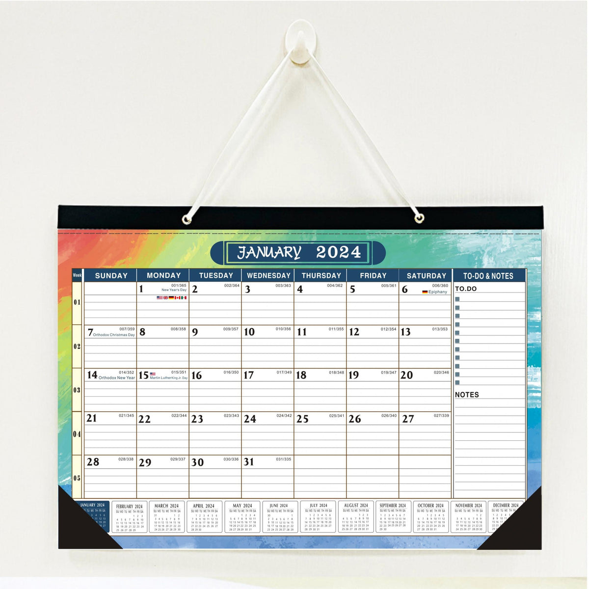 18 Months Wall Calendar 17 X 12 Inch Heavy Paper