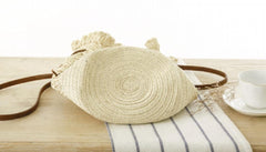 National Wind Crochet Backpack Grass Knit Shoulder Bag Women's Travel Beach Bag