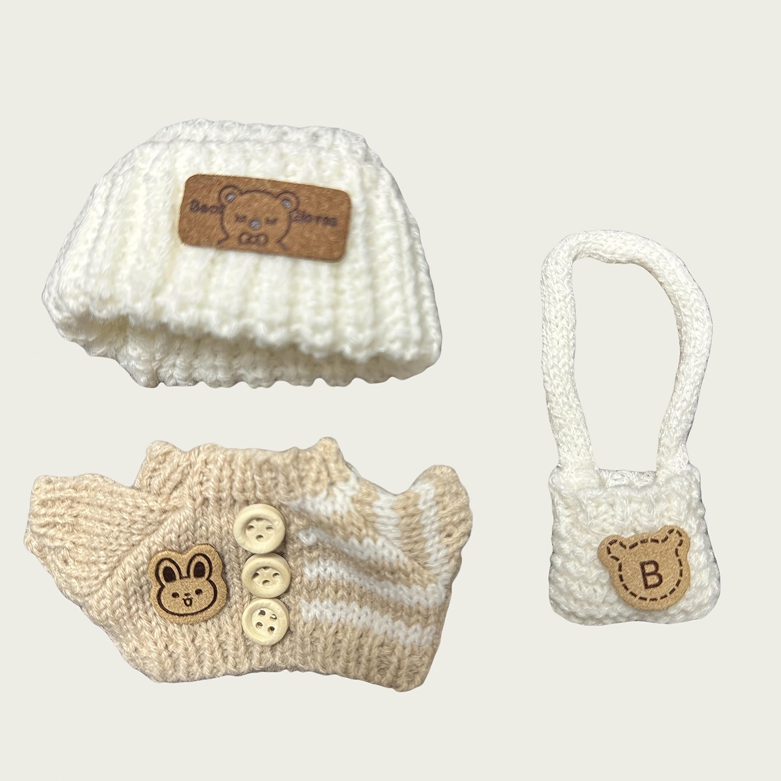Hand-Woven Doll Clothing Set - 3 Pieces
