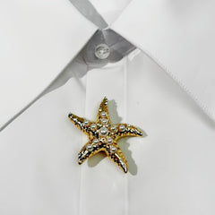 Starfish Rhinestone Decorative Buttons - Great for Men & Women's Clothing