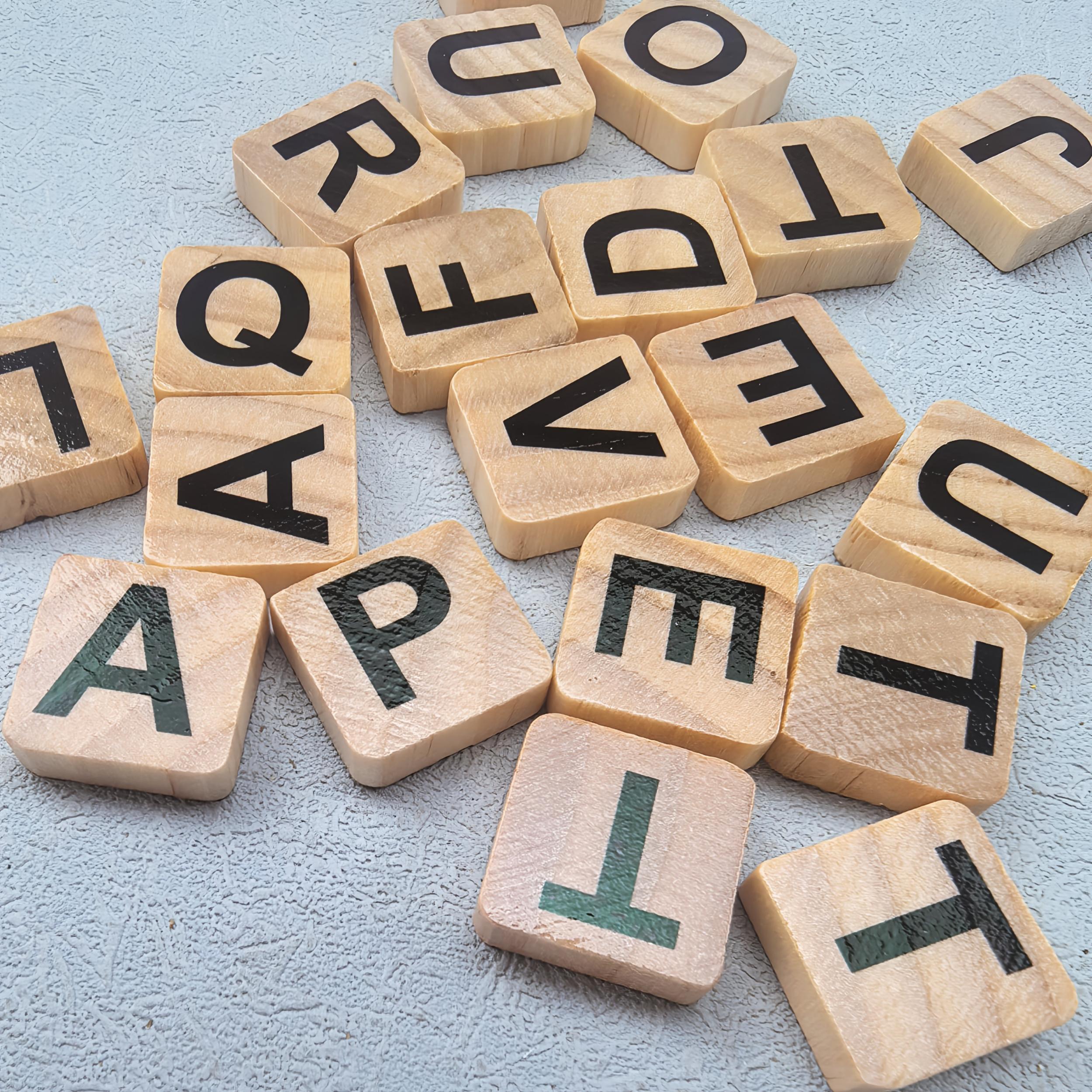 144pcs Wooden Alphabet Blocks DIY Spelling & Letter Recognition Educational Set