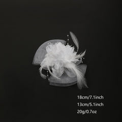 Faux Feather Mesh Head Piece Women's Hair Accessories