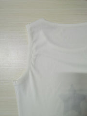Y2K Star Print Tank Top Crew Neck Slim Sleeveless