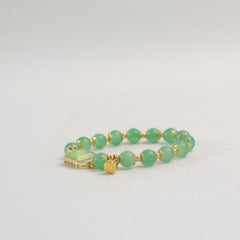Green Gemstone Lotus Bracelet - Perfect Gift for Her