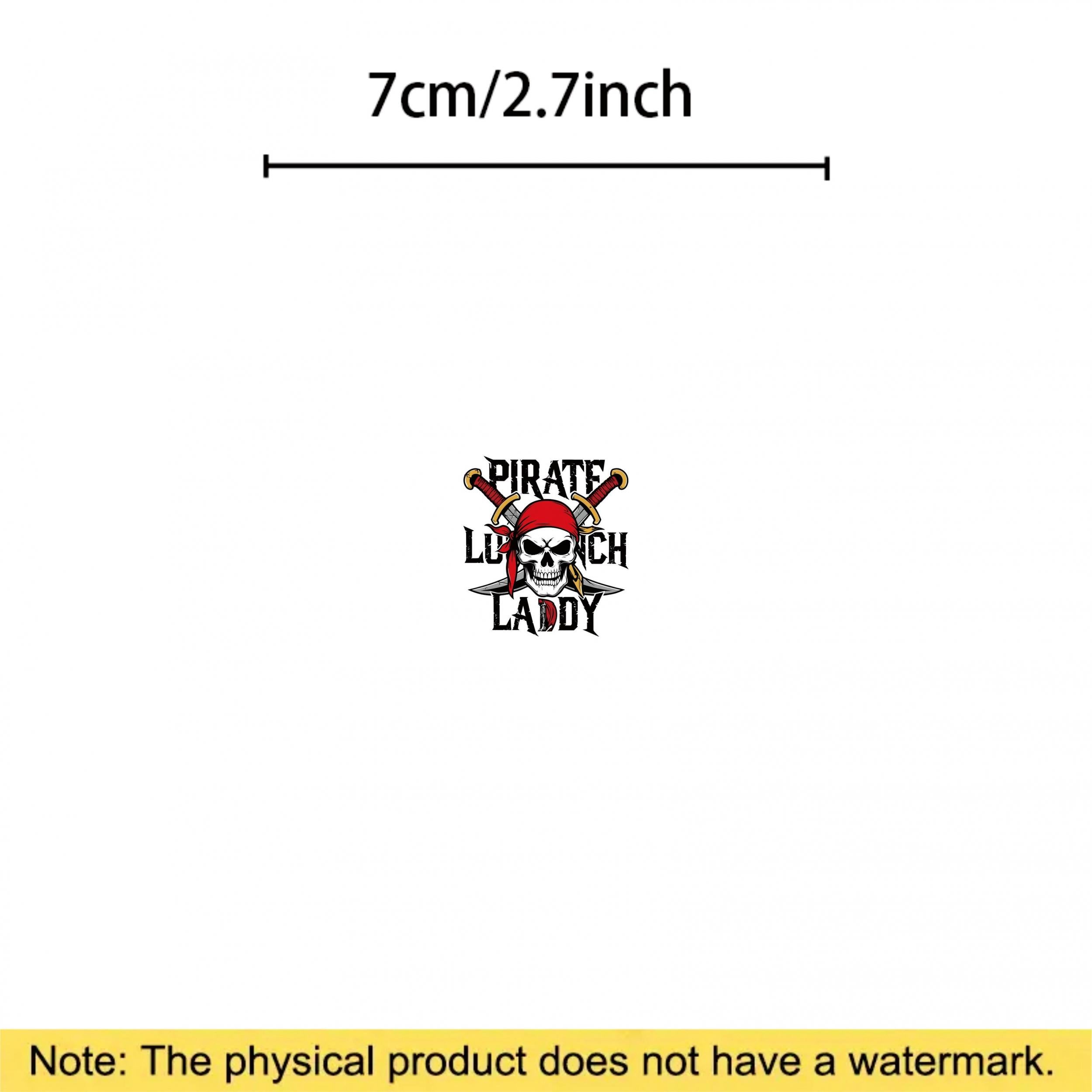 Pirate Lunch Lady Skeleton Costume Sticker