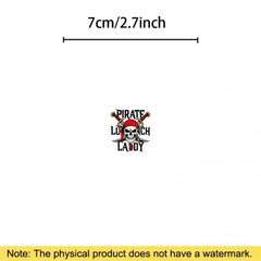 Pirate Lunch Lady Skeleton Costume Sticker