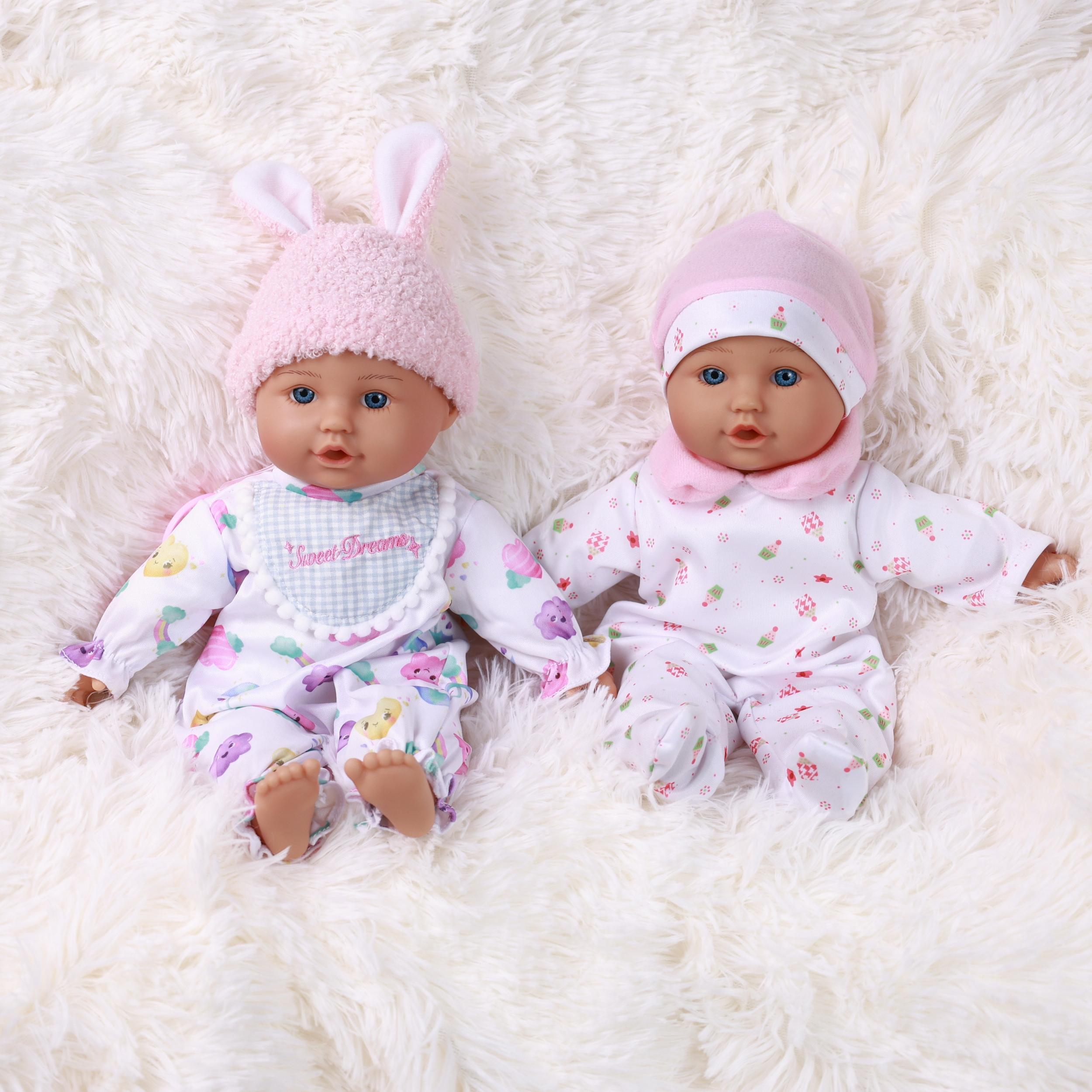 2pcs High 13Inch Reborn Doll Twins with 2 Real Life Dolls
