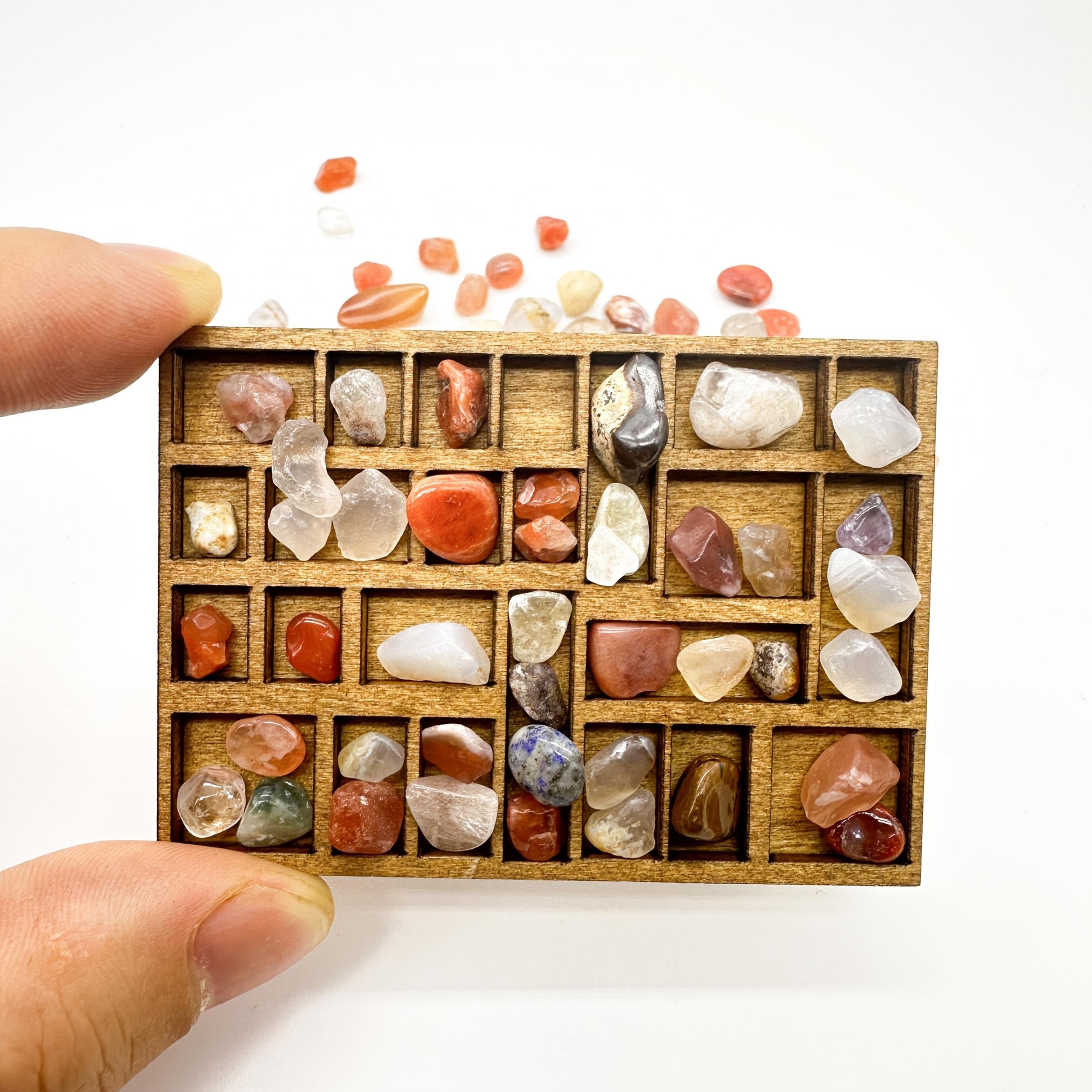 Dollhouse Accessories Mini Shelf Stones 1:12 Scale Bookshelf Decoration