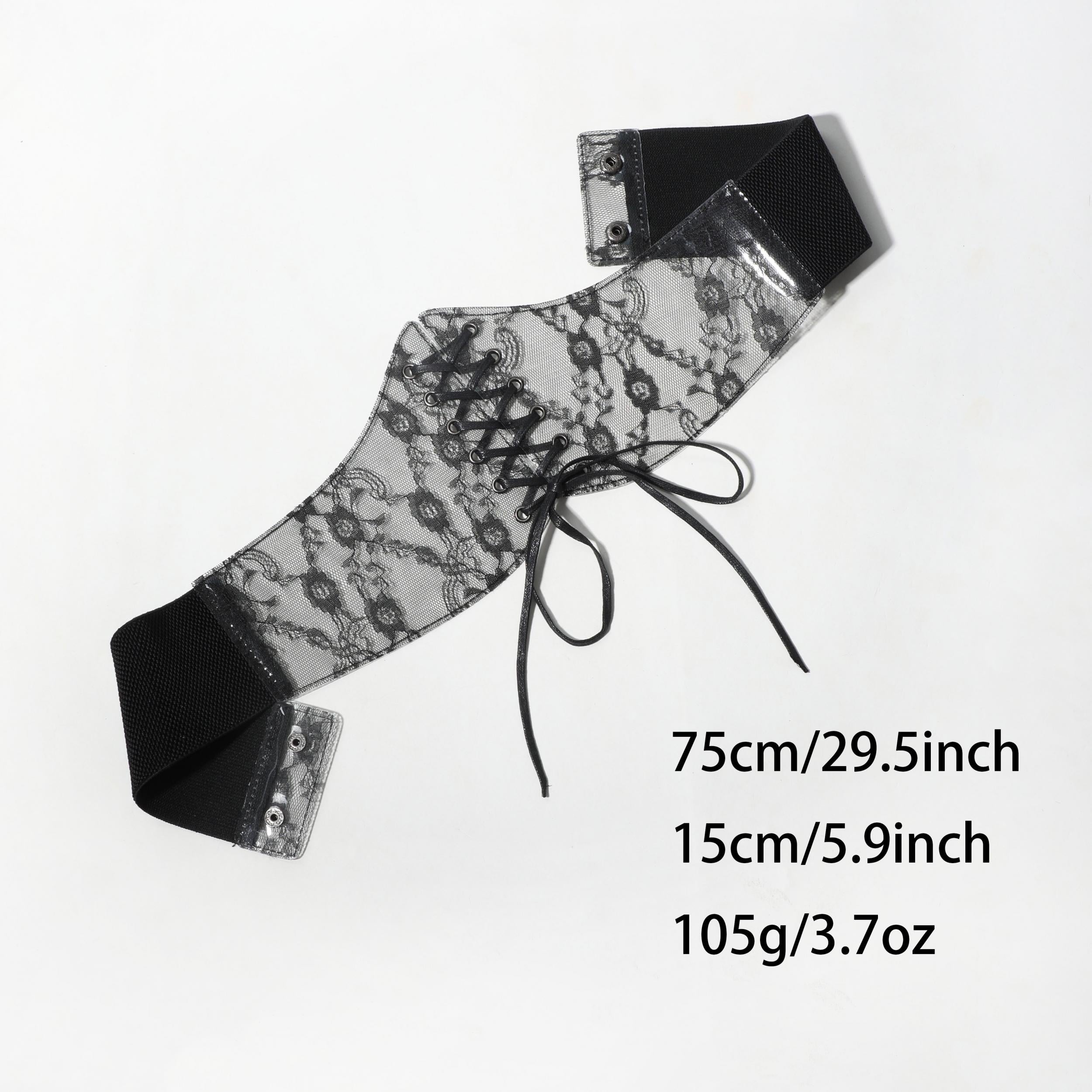 Lace Up Corset Belt Lace Floral Wide Waistband