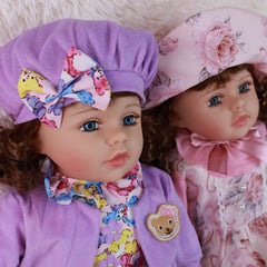 2 Pack Reborn Baby Dolls Soft Vinyl Head & Limbs 25" Fashionable Toy for Kids